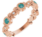 Birthstone Ring: Alexandrite natural color change gems in 14K or Sterling Silver