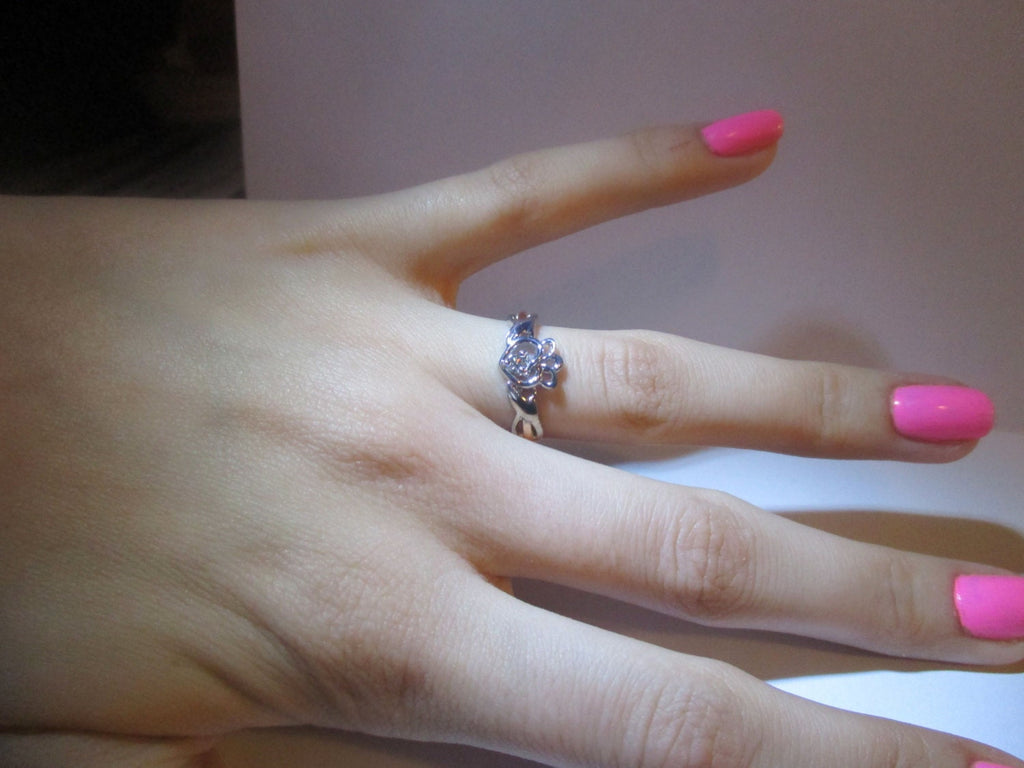 14k Gold Claddagh Ring: Celtic Irish Engagement or Promise Ring