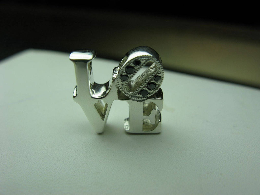 Sterling Silver Love Pendant Necklace - Handmade