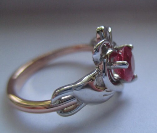 14k Gold Claddagh Ring: Celtic Irish Engagement or Promise Ring