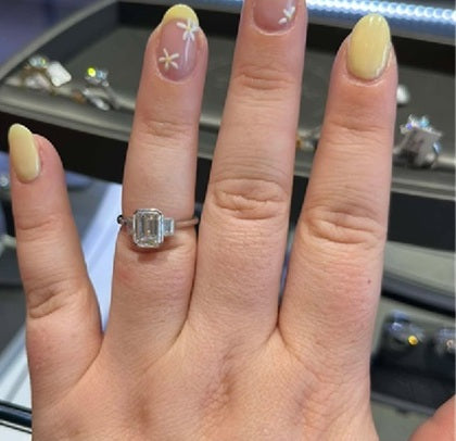 2.00 to 3.00 Carat D color VVS1 Emerald cut Diamond engagement ring solitaire