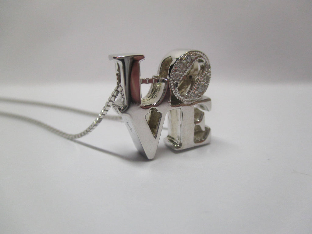 Love Pendant Necklace: Chunky Statement Jewelry Also available in sterling silver