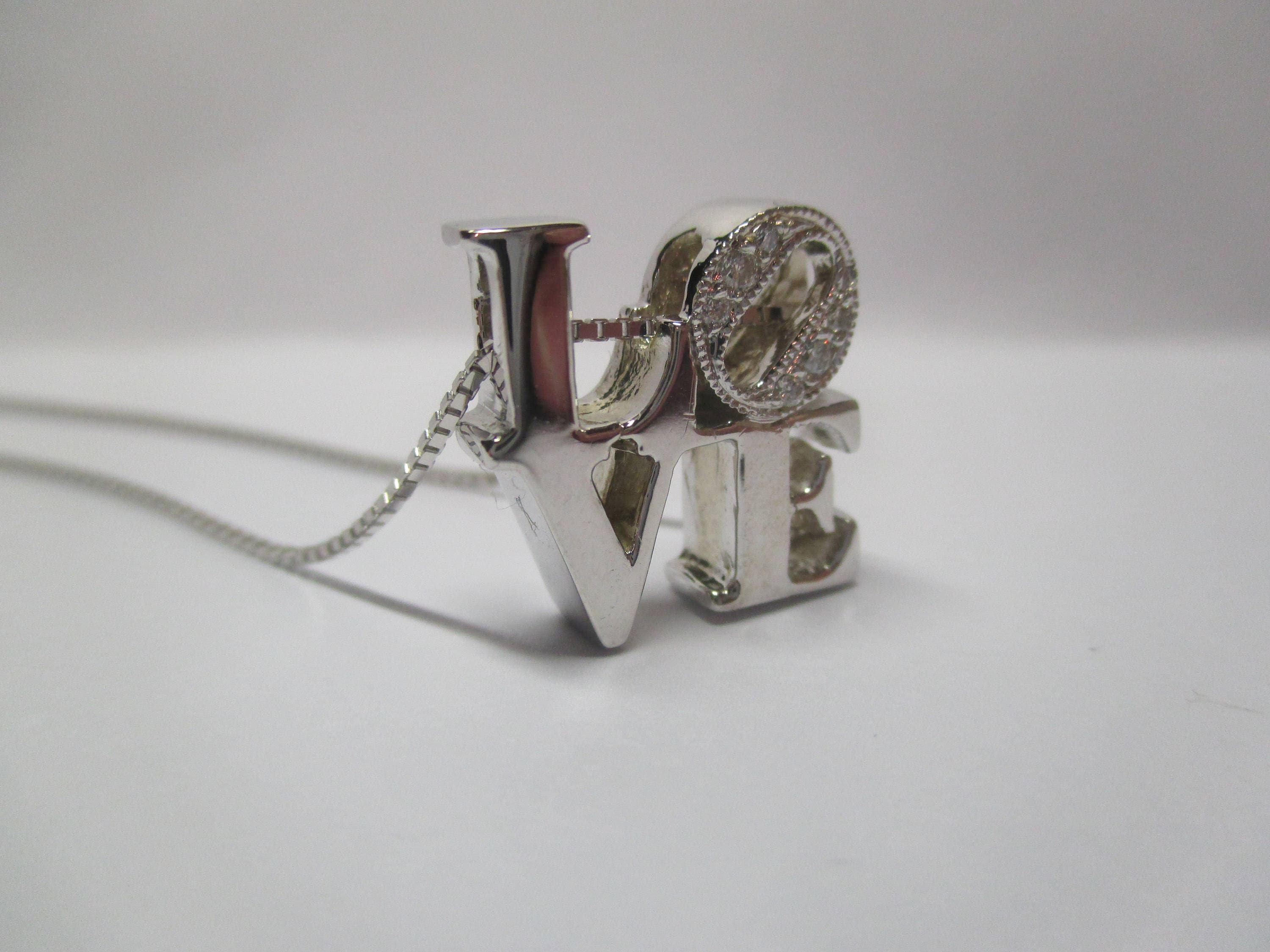 Love Pendant Necklace: Chunky Statement Jewelry Also available in sterling silver