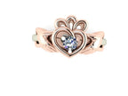14k Gold Claddagh Ring: Celtic Irish Engagement or Promise Ring