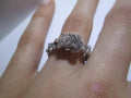 Moon and Stars Filigree diamond engagement ring custom design