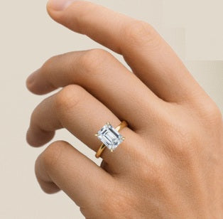 2.00 to 3.00 Carat D color VVS1 Emerald cut Diamond engagement ring solitaire