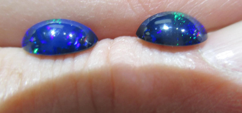 Black Opal Earrings: Australian Lightning Ridge Opals, Handmade Jewelry