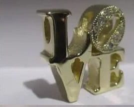 Love Pendant Necklace: Chunky Statement Jewelry Also available in sterling silver