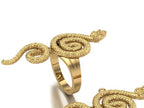 Eyelash Viper Snake Ring, necklace : Solid 14k Gold or Sterling Silver