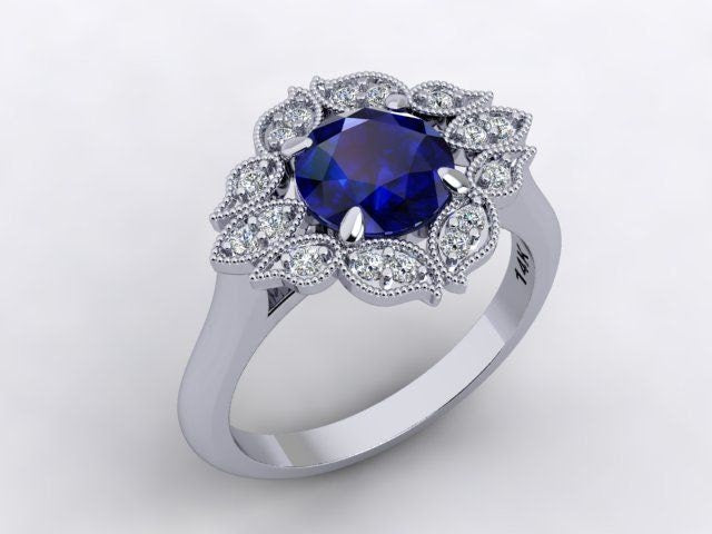 Sapphire and Birthstone Jewelry: Rings, Pendants & Earrings in Gold or Silver custom made and classic