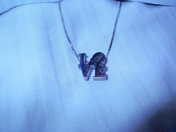 Love Pendant Necklace: Chunky Statement Jewelry Also available in sterling silver