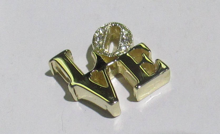 Love Pendant Necklace: Chunky Statement Jewelry Also available in sterling silver