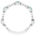 Birthstone Ring: Alexandrite natural color change gems in 14K or Sterling Silver