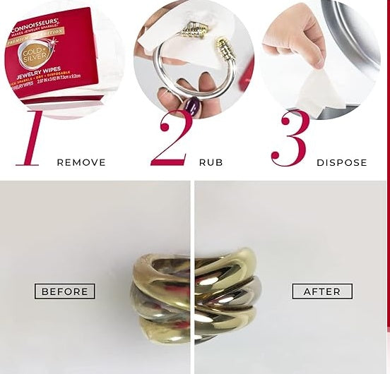 CONNOISSEURS Premium Edition Compact Jewelry Wipes
