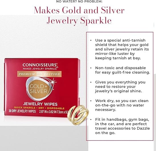 CONNOISSEURS Premium Edition Compact Jewelry Wipes