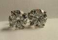 Lab Grown Diamond studs, many sizes, 14K gold with screw backs