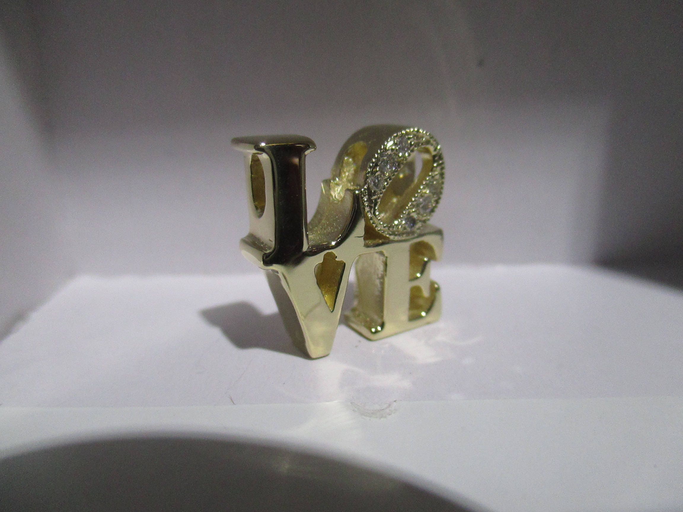 Love Pendant Necklace: Chunky Statement Jewelry Also available in sterling silver