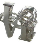 Sterling Silver Love Pendant Necklace - Handmade