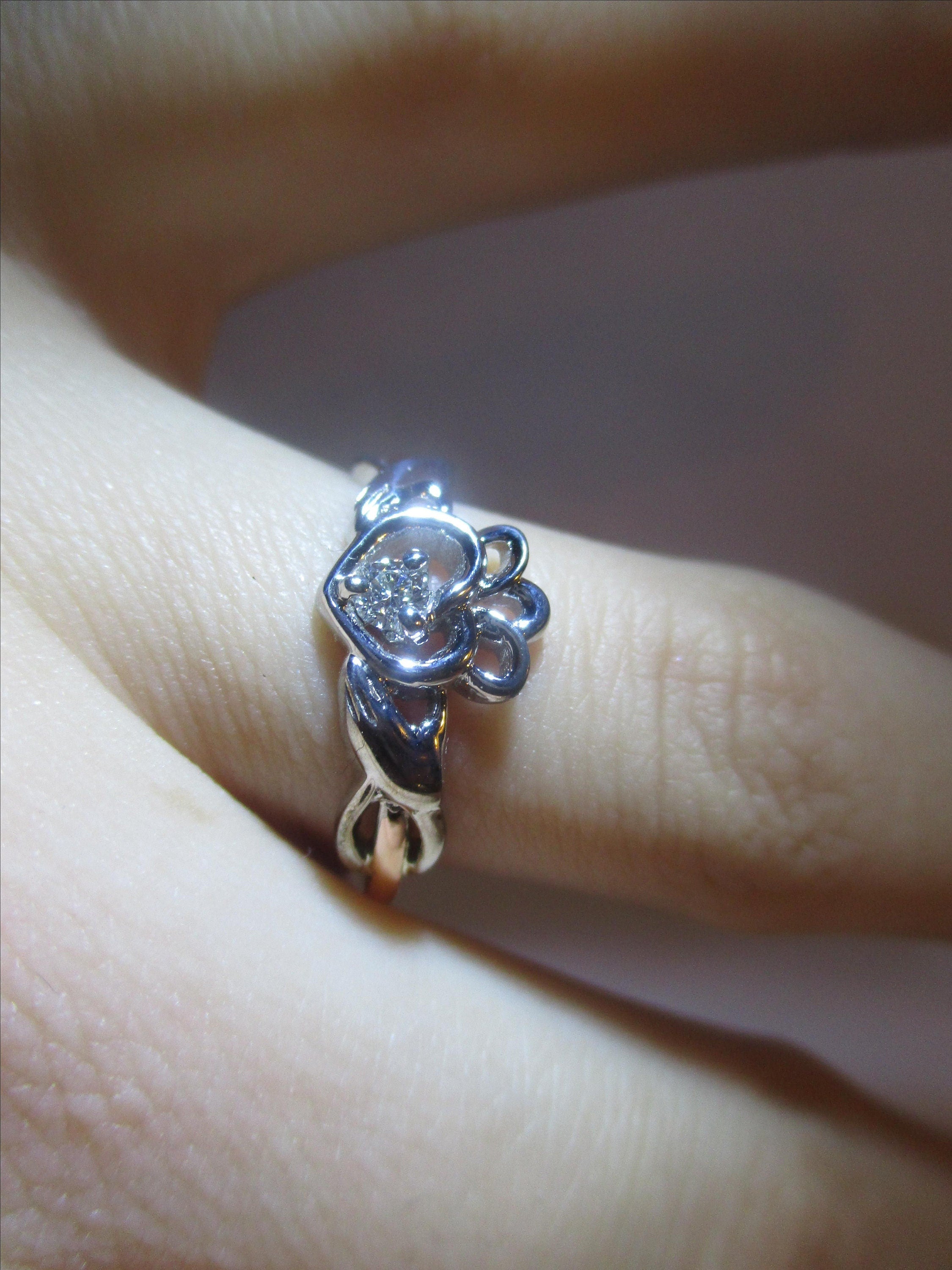 14k Gold Claddagh Ring: Celtic Irish Engagement or Promise Ring