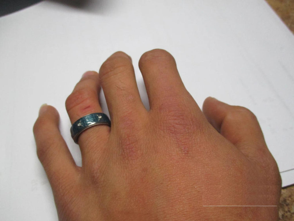 Men's Gamer Ring: Enamel & Diamond Accent, Promise Ring