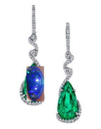 Black Opal Earrings: Australian Lightning Ridge Opals, Handmade Jewelry
