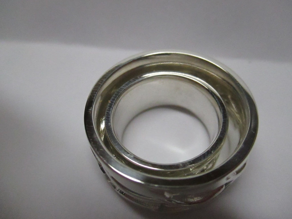 Crown of Thorns Sterling Silver Wedding Band – Wide Band Ring