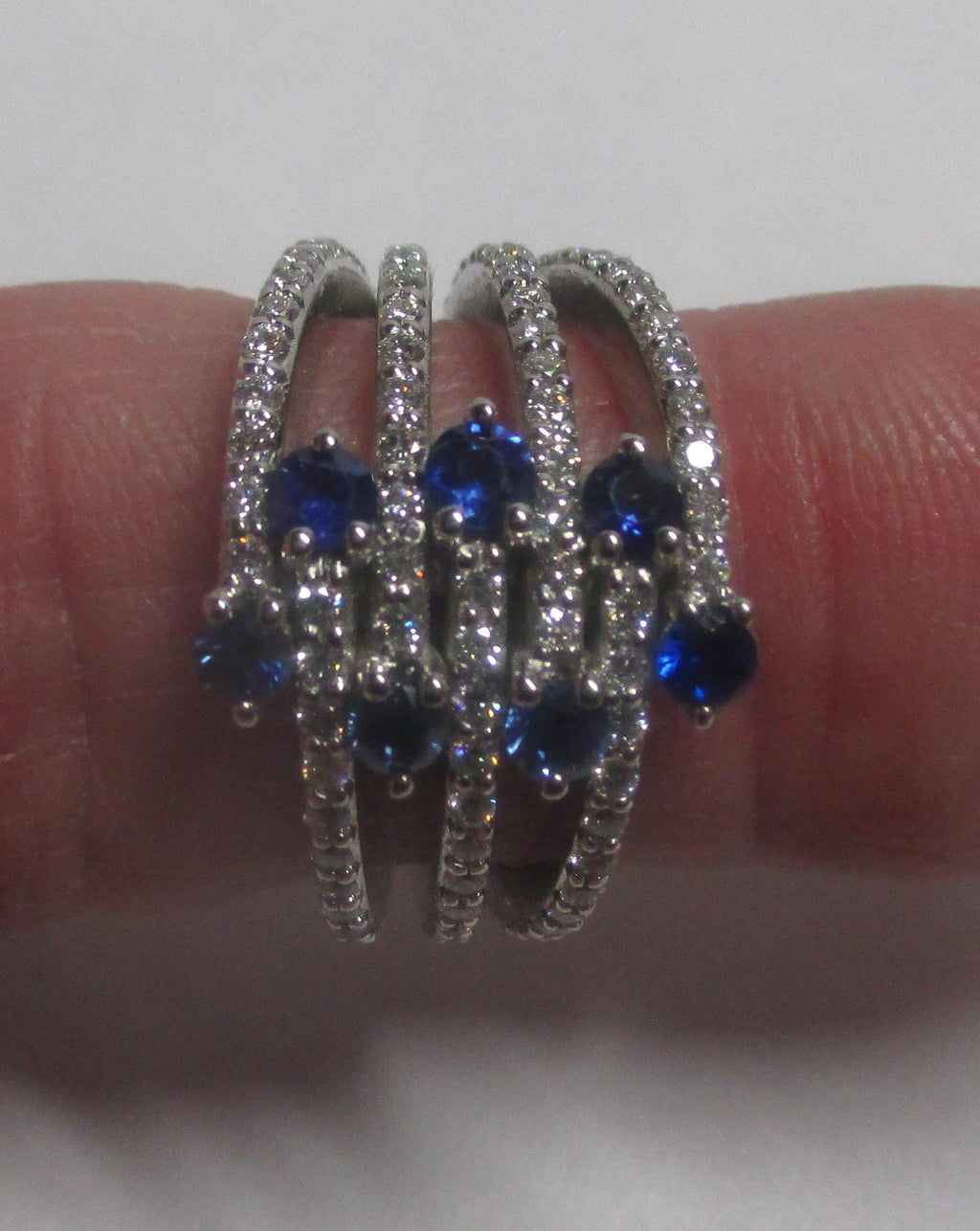 Sapphire and Diamond Statement Ring: 14K Gold Custom Birthstone