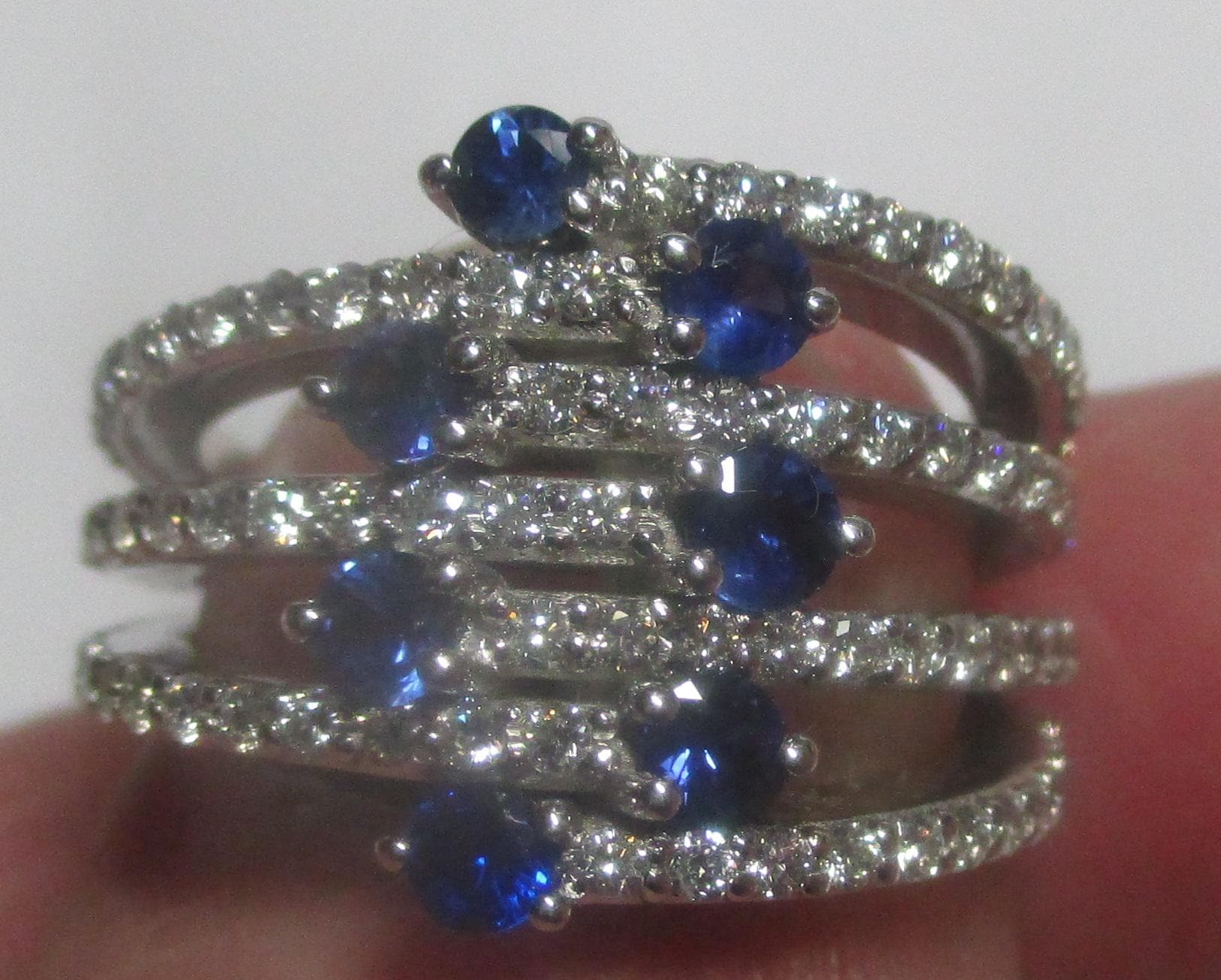 Sapphire and Diamond Statement Ring: 14K Gold Custom Birthstone