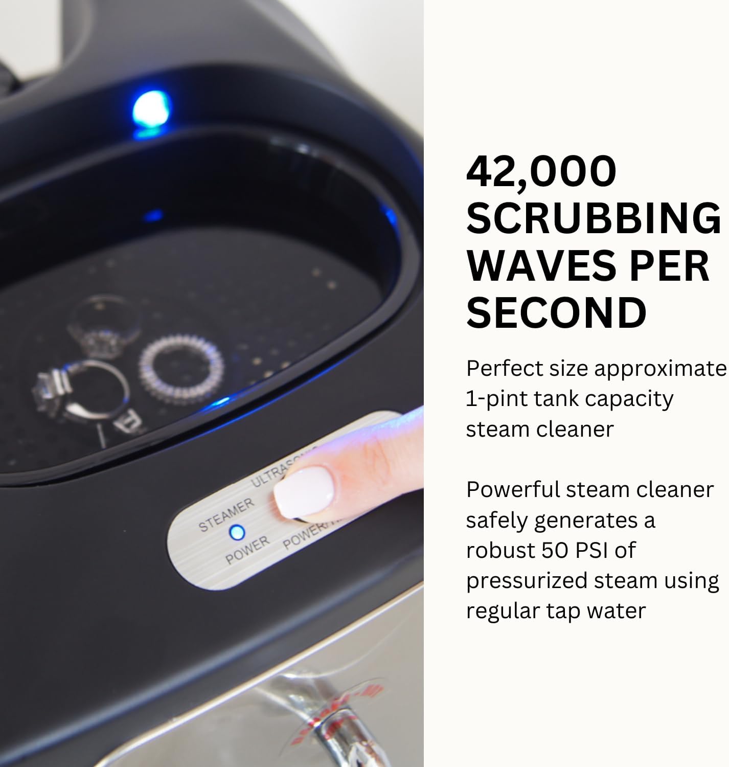 GemOro UltraSpa Ultrasonic Jewelry Cleaner & Steamer | Professional Jewelry Cleaning Machine for Rings, Diamonds & Gold