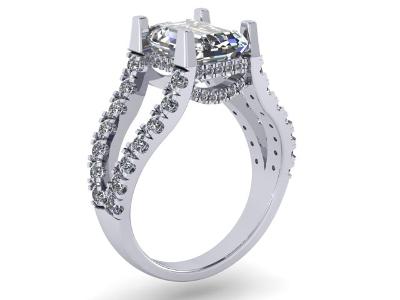2.00 to 3.00 Carat D color VVS1 Emerald cut Diamond engagement ring solitaire