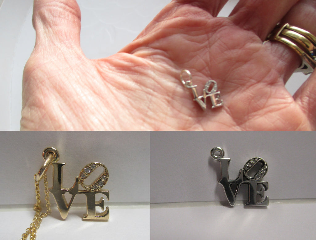 Love Pendant Necklace: Chunky Statement Jewelry Also available in sterling silver