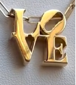 Love Pendant Necklace: Chunky Statement Jewelry Also available in sterling silver