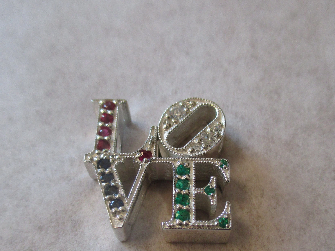 Sterling Silver Love Pendant Necklace - Handmade