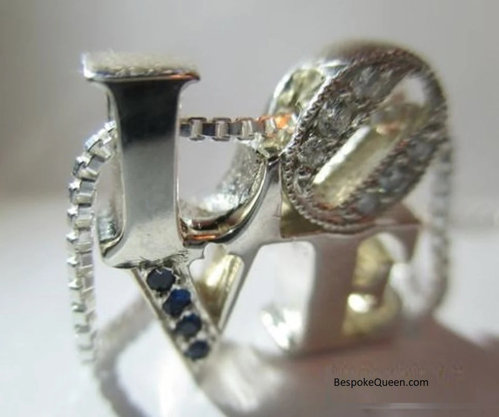 Sterling Silver Love Pendant Necklace - Handmade